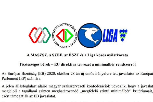 Közös nyilatkozat az Európai Uniós minimálbérekről
